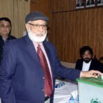 Lawyers of District Bar Association cast their votes during the elections of district bar