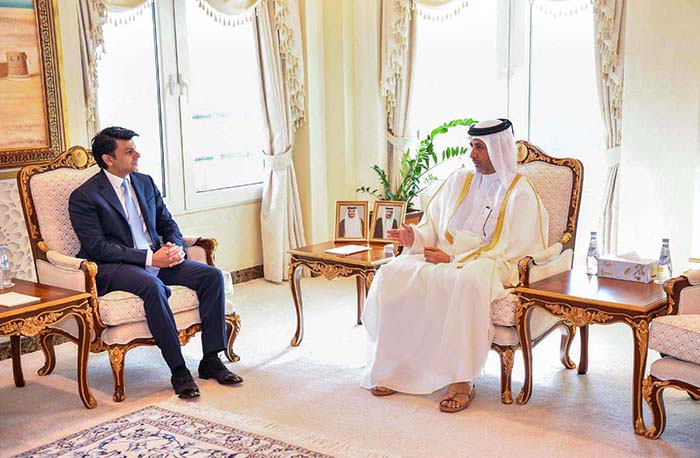 SAPM, Jawad Sohrab Malik meets Qatar's Minister of State for Interior Affairs, H.E. Sheikh Abdulaziz bin Faisal Al Thani.
