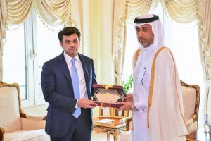 SAPM, Jawad Sohrab Malik meets Qatar's Minister of State for Interior Affairs, H.E. Sheikh Abdulaziz bin Faisal Al Thani.