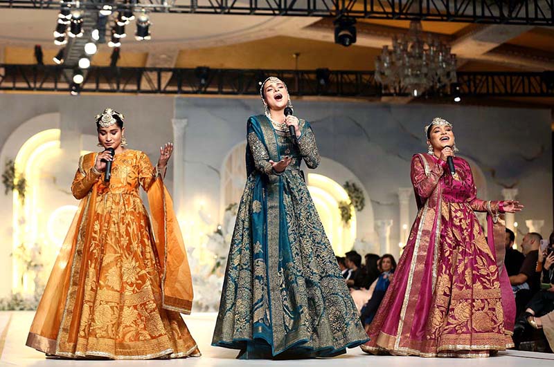 Models performing on stage during Bridal Show