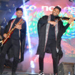 Violin Artists performing on stage during Lahooti Melo last night at Rani Bagh