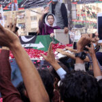 Pakistan People's Party (PPP) Leader Aseefa Bhutto Zardari election campaign rally passing through various areas of Lyari