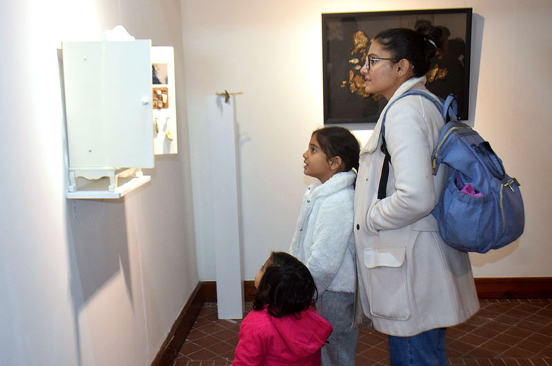 Visitors viewing the displayed art stuff during Art exhibition of Degree Show 2023 at NCA
