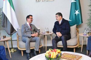 Caretaker Prime Minister Anwaar-ul-Haq Kakar held a meeting with Sultan Ahmed bin Sulayem, Group Chairman and CEO of UAE-based DP World, a multinational logistics company on the sidelines of the World Economic Forum.