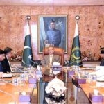 President Dr Arif Alvi being briefed about the role and performance of National Book Foundation, at Aiwan-e-Sadr.