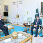 Pakistan's Permanent Representative in UN Mr. Munir Akram calls on caretaker Prime Minister Anwaar-ul-Haq Kakar.