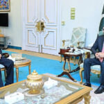 Pakistan's Ambassador in the USA Mr. Masood Khan calls on caretaker Prime Minister Anwaar-ul-Haq Kakar.