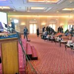 Secretary Ministry of Information and Broadcasting Ms. Shahera Shahid delivering opening remarks at seminar "Pakistan Election 2024: The Economic Reforms Agenda of Political Parties" organized by Press Information Department.