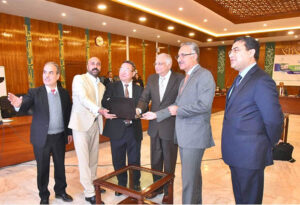 Caretaker Minister for Planning Development & Special Initiatives, Muhammad Sami Saeed along with International donors formally inaugurates the 4RF Dashboard at the Planning Ministry.