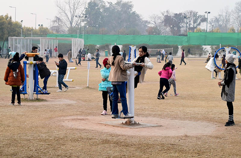 Children enjoy playing at Sukh Chayn Park in the Federal Capital