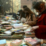 People busy in selecting and purchasing old books in the Provincial Capital