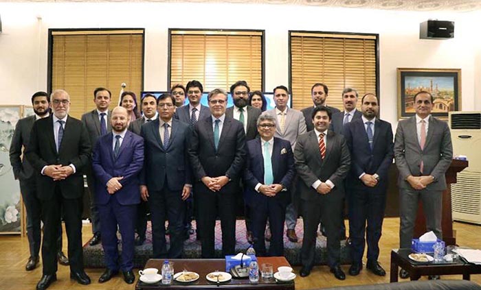 Ambassador of Pakistan to China Khalil Hashmi with Consul Generals/ Head of Missions of Pakistan Consulates General Hong Kong, Shanghai, Guangzhou and Chengdu along with officers of the Pakistan Embassy at the conclusion of Consul General Conference 2024.