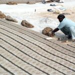 Labourers are busy in preparing bricks at local bricks kiln