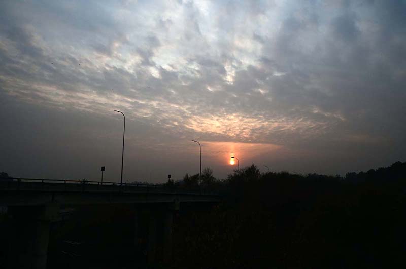 An attractive view of sunset over the skies of Federal Capital