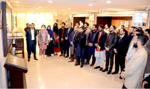 Members of Youth Assembly Islamabad visiting Senate Museum at Parliament House.