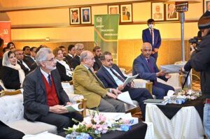 Hon'ble Chief Justice of Pakistan, Mr. Justice Qazi Faez Isa addressing the Conference on the Launch of Vision and E- Campus at the Federal Judicial Academy