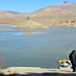 Hanna Lake Quetta presenting a panoramic view after refilling in recent light snowfall