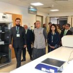 President Dr Arif Alvi visiting Health Network Blood Centre & Clinical Laboratories, at Indus Hospital