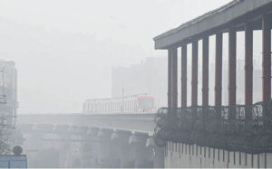 A view of thick fog during the morning fog in the provincial capital.