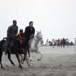 People enjoy horse riding at Seaview.