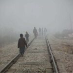 A view of thick fog that engulfs the whole city.