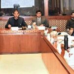 Senator Hilal Ur Rehman, Chairman Senate Standing Committee on States and Frontier Regions presiding over a meeting of the committee at Parliament House.