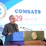 President Dr Arif Alvi addressing the 29th anniversary celebration of the Commission on Science and Technology for Sustainable Development in the South (COMSATS) at Aiwan-e-Sadr