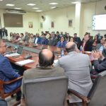 Federal Ministry of Education and Vocational Training Additional Secretary Mohiuddin Wani is speaking at the release ceremony of Education Statistical Report 2021-22