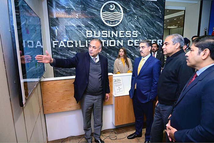 Caretaker Prime Minister Anwaar-ul-Haq Kakar receives briefing about the overall working and current progress of the Business Facilitation Center.