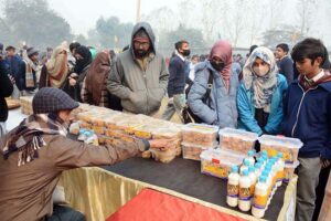 Students are visiting different stalls during Gur Mela and Cultural Festival at the University of Agriculture Faisalabad organized by Directorate of Farms