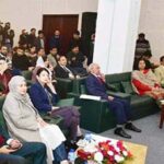 Murtaza Solangi, Caretaker Federal Minister for Information and Broadcasting addressing a seminar titled "Electoral Code of Conduct: Ethical Practices of Stakeholders including Media'.