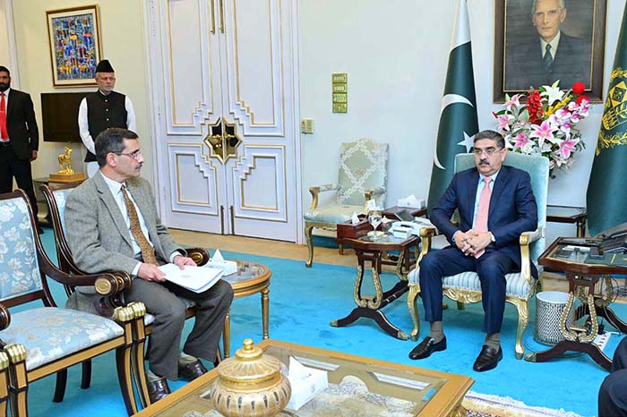SAPM on Health Dr. Amir Bilal called on caretaker Prime Minister Anwaar-ul-Haq Kakar.