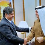 Caretaker Federal Minister for Interior and Commerce, Dr. Gohar Ejaz meeting with Saudi Ambassador H.E. Nawaf bin Saeed Al Malkiy.