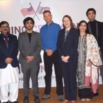 US Consul General Kristin Hawkins addressing during signing ceremony between Jullundur (Pvt) Ltd. Pakistan and Agmor Inc. USA