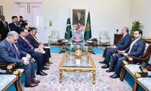 Amb. Ali Mubarak Ali Essa Al-Khater, Ambassador of the State of Qatar in Pakistan calls on Caretaker Prime Minister Anwaar-ul-Haq Kakar.