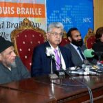 Murtaza Solangi, Caretaker Federal Minister for Information and Broadcasting addressing an event organized by Pakistan Disabled Foundation for special persons at National Press Club.