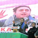Chairman PPP Bilawal Bhutto Zardari addressing a public gathering in connection with upcoming General Elections 2024