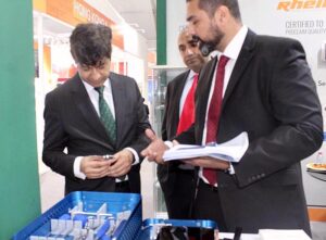 H.E. Mr. Hussain Muhammad, Consul General visited various stalls of Pakistani exhibitors at Pakistan Pavilion set up by Trade Development Authority of Pakistan (TDAP) at Za'abeel Hall-7 Dubai World Trade Centre on January 29, 2024. 40 exhibitors from Pakistan are participating in the 4-day lucrative Arab Health exhibition