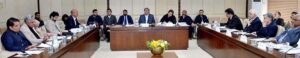 Chairman Senate Standing Committee on Power, Senator Azam Nazeer Tarar presiding over a meeting of the committee at Parliament House