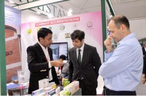 H.E. Mr. Hussain Muhammad, Consul General visited various stalls of Pakistani exhibitors at Pakistan Pavilion set up by Trade Development Authority of Pakistan (TDAP) at Za'abeel Hall-7 Dubai World Trade Centre on January 29, 2024. 40 exhibitors from Pakistan are participating in the 4-day lucrative Arab Health exhibition