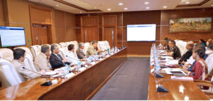 Secretary Defence Lt Gen (Retired) Hamood Uz Zaman Khan calls on President of Sri Lanka, Ranil Wickremesinghe at Presidential Secretariat Sri Lanka.