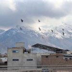 A beautiful view of snow covered mountain in the Provincial Capital