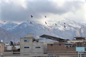 A beautiful view of snow covered mountain in the Provincial Capital