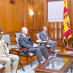 Secretary Defence Lt Gen (Retired) Hamood Uz Zaman Khan calls on President of Sri Lanka, Ranil Wickremesinghe at Presidential Secretariat Sri Lanka.