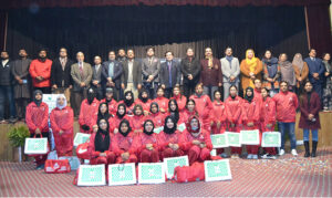 State Minister for Tourism & SAPM on Youth Affairs, Syed Wasi Shah addresses to Opening Ceremony of Prime Minister's Table Tennis Women Provincial League Punjab.