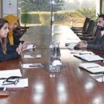 Mir Shai Mazar Baloch, Director General (COORD/PDU), Senate in a meeting with team members of the mustehkam Parlimaan/IP5 Project at Parliament House