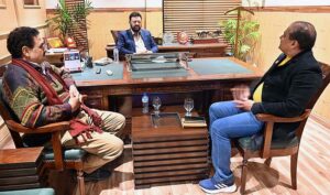 President Pakistan Students Olympic Association, Maqbool Arain and Secretary General, Rana Tanveer Ahmed call on Chief Minister Gilgit-Baltistan, Gulbar Khan at GB House