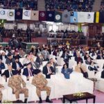 Caretaker Prime Minister Anwaar-ul-Haq Kakar addresses Pakistan National Youth Convention 2024.