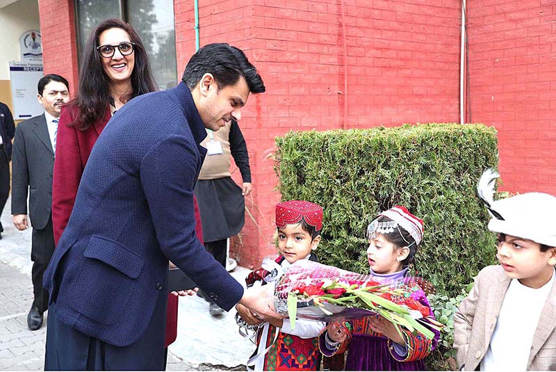 SAPM Jawad Sohrab Malik attending foundation stone laying ceremony of new academic block of OPF School