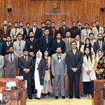 A group photograph of probationary officers of 51st Common Training Programme (CTP) in the Senate Hall at Parliament House
